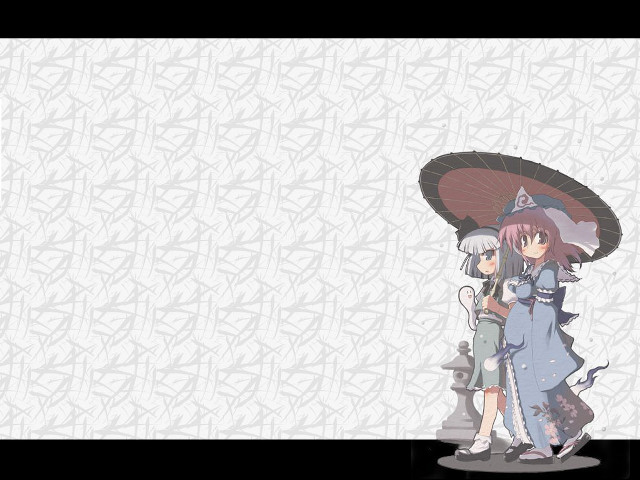 Anime characters umbrella cat kimono free wallpaper for desktop - medium preview image