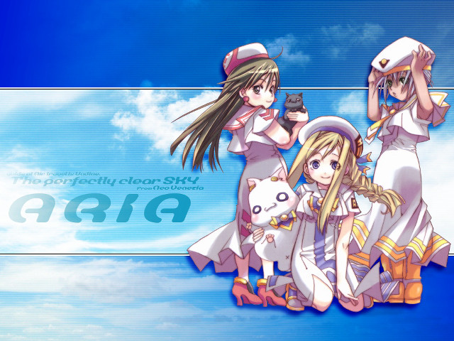 Blue sky girls animal uniform free wallpaper for desktop - medium preview image