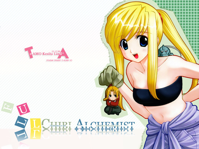 Cartoon girl blonde long hair free wallpaper for desktop - medium preview image