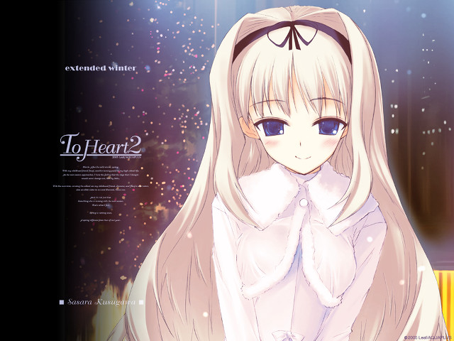 Anime girl white hair starry free wallpaper for desktop - medium preview image