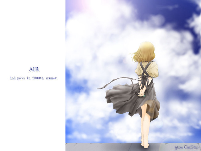 Woman dress sky clouds anime free wallpaper for desktop - medium preview image