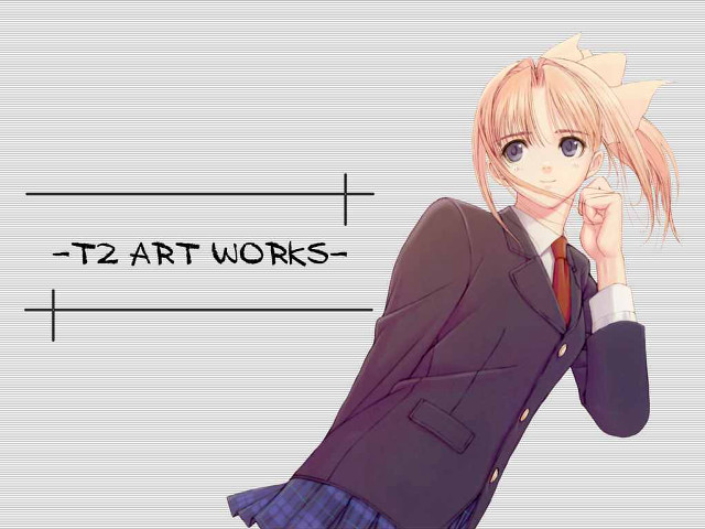 Girl ponytail black shirt blue free wallpaper for desktop - medium preview image