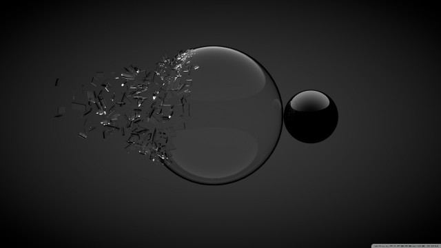 Black white sphere debris background free wallpaper for desktop - medium preview image