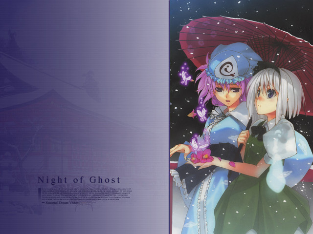 Anime girls umbrella cherry blossoms free wallpaper for desktop - medium preview image