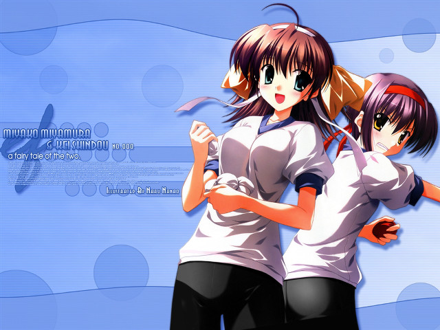 Anime girls blue wave rayonism free wallpaper for desktop - medium preview image