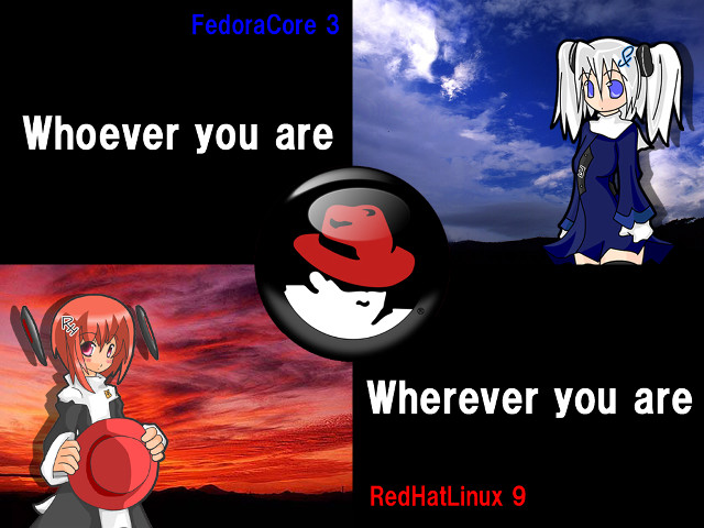 Girl hat caption redhat linux free wallpaper for desktop - medium preview image