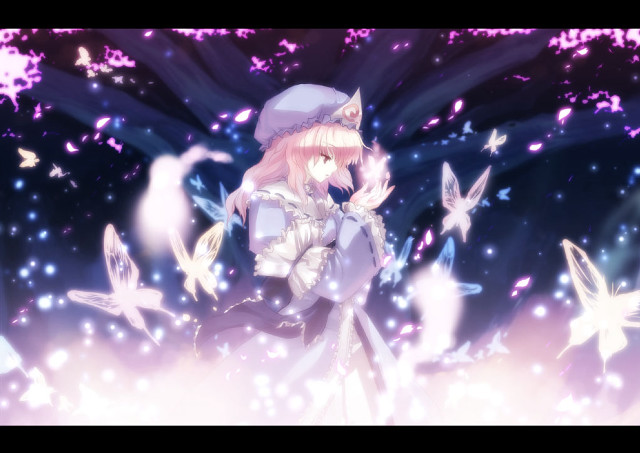 White dress hat butterflies starry free wallpaper for desktop - medium preview image