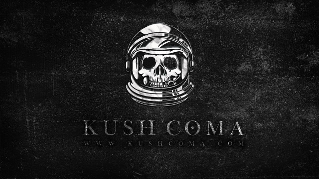 Black white skull helmet kush free wallpaper for desktop - medium preview image