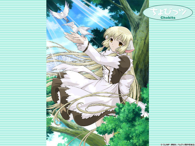 Girl bird white dress forest free wallpaper for desktop - medium preview image