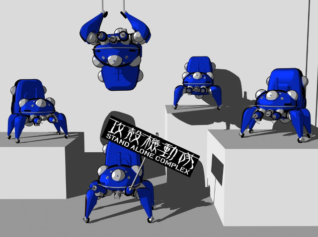 Blue robot sign room modular free wallpaper for desktop - medium preview image
