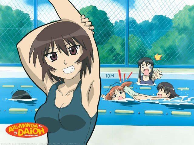 Pool girls fence blacktop smile free wallpaper for desktop - medium preview image