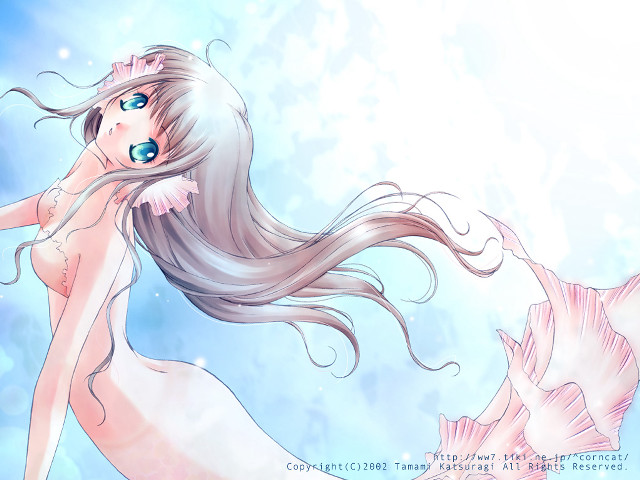 Cartoon mermaid anime queen aqua free wallpaper for desktop - medium preview image
