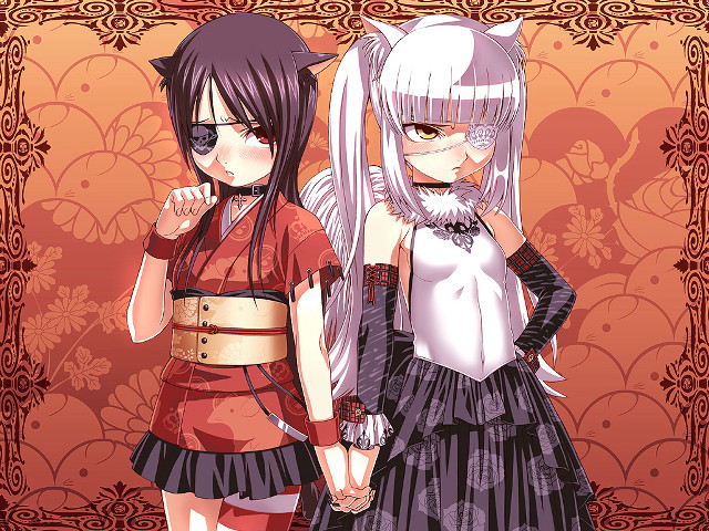 Anime furry kimono blush rose free wallpaper for desktop - medium preview image