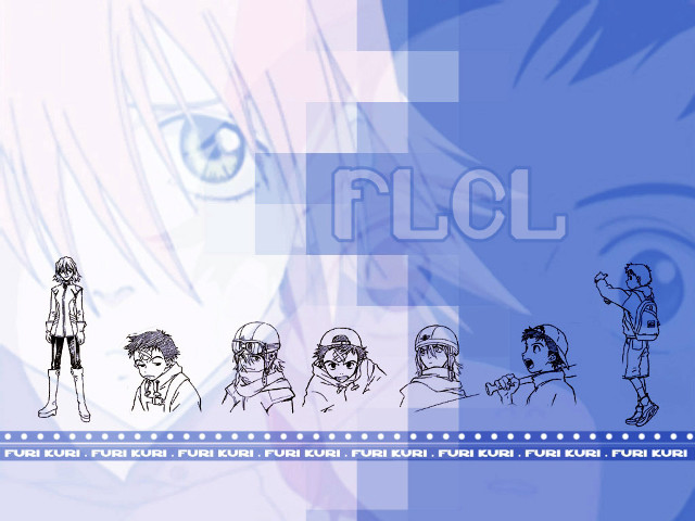 Flcl group anime characters baiōken free wallpaper for desktop - medium preview image