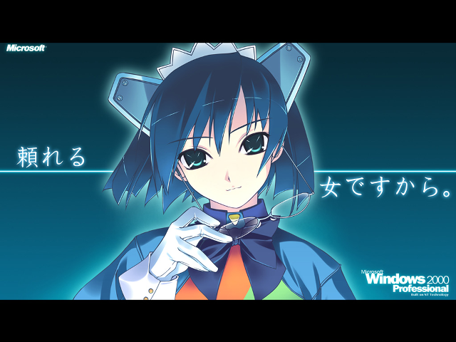 Anime bluehair catears windows ai free wallpaper for desktop - medium preview image