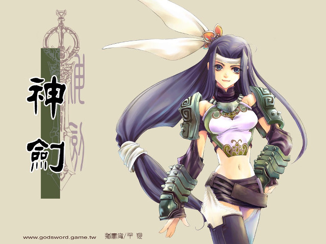 Woman sword chinese character armor free wallpaper for desktop - medium preview image