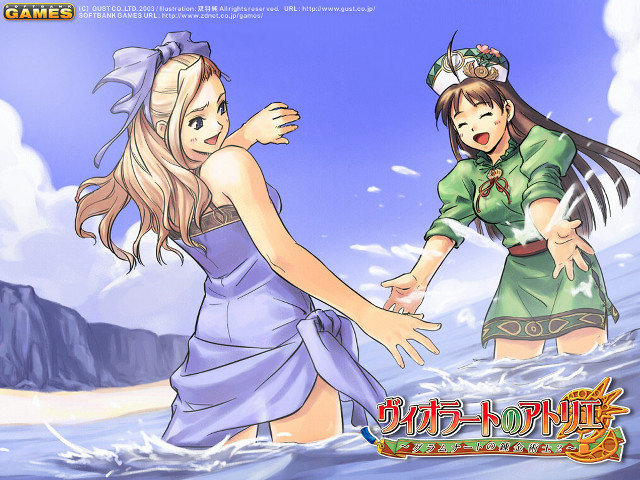 Girl dress holding water mountain free wallpaper for desktop - medium preview image