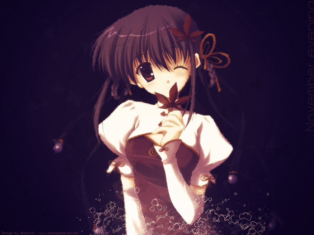 Anime girl long hair bow #12 free wallpaper for desktop - medium preview image