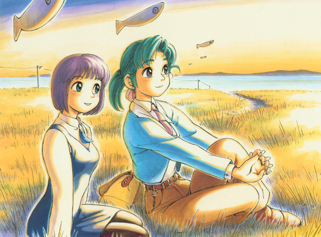 Couple field plane manga beach free wallpaper for desktop - medium preview image