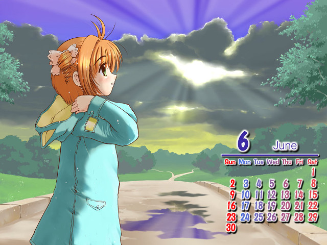 Person calendar sky clouds redhair free wallpaper for desktop - medium preview image