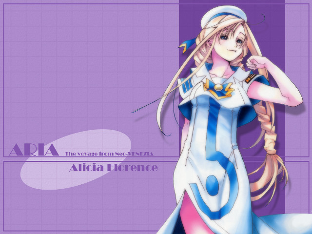 Anime character longhair dress purple free wallpaper for desktop - medium preview image