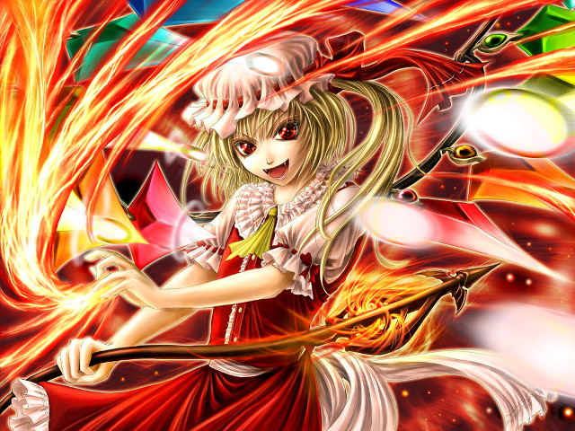 Girl sword fire stars dragon free wallpaper for desktop - medium preview image