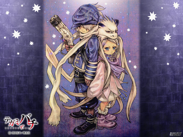 Anime couple hug stars purple free wallpaper for desktop - medium preview image