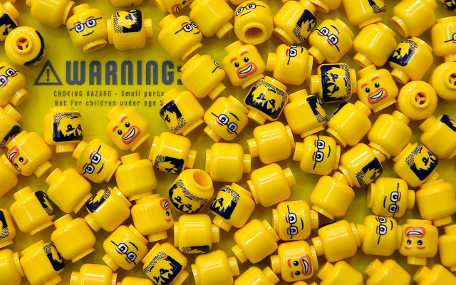 Yellow legos display store window free wallpaper for desktop - medium preview image