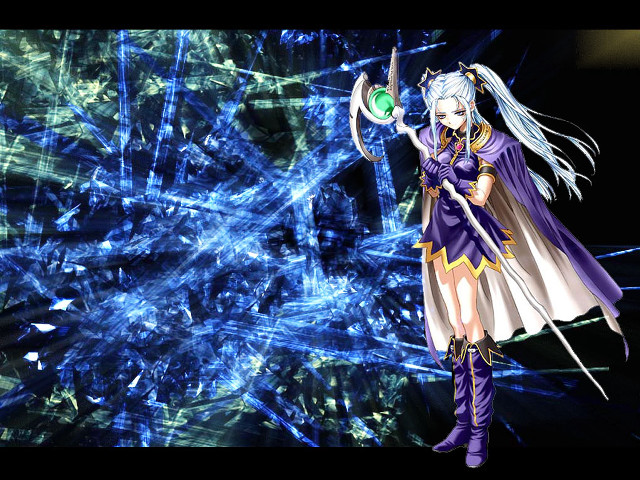 Woman purple dress green ball free wallpaper for desktop - medium preview image