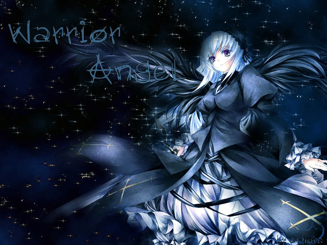 Gothic anime woman sword cat free wallpaper for desktop - medium preview image