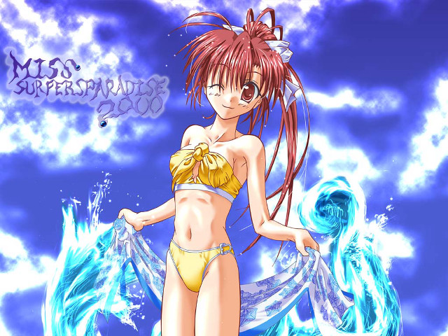 Girl bikini water hair wind free wallpaper for desktop - medium preview image