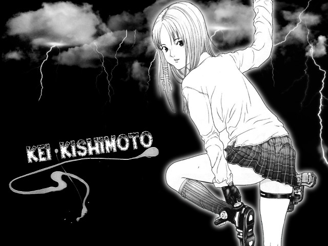 Girl skateboard dark lightning manga free wallpaper for desktop - medium preview image