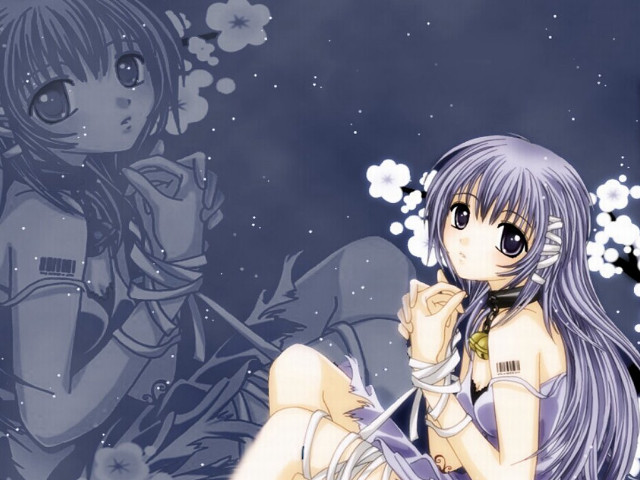 Girl flower gothic anime moon free wallpaper for desktop - medium preview image