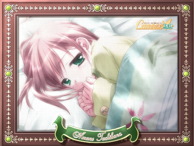 Girl pinkhair greeneyes banner sosakuhanga free wallpaper for desktop - medium preview image