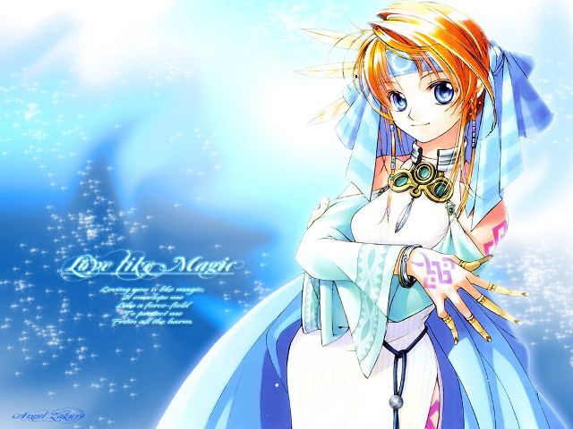Redhair blueeyes white dress blue free wallpaper for desktop - medium preview image
