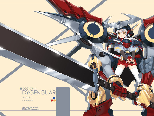 Robot scissors mecha girl yellow free wallpaper for desktop - medium preview image