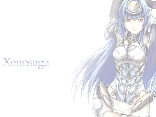 Woman bluehair whitedress gradientlightblue solo free wallpaper for desktop - medium preview image