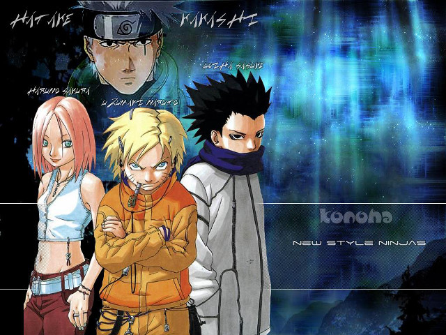 Anime group blue sky fireworks free wallpaper for desktop - medium preview image