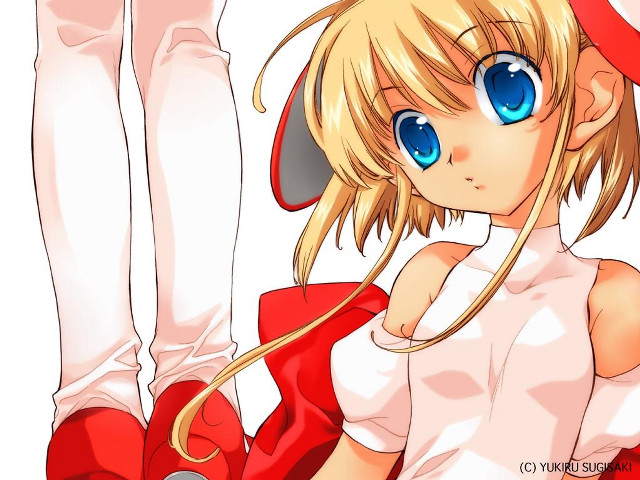 Girl blueeyes redhat redshoes animealice free wallpaper for desktop - medium preview image