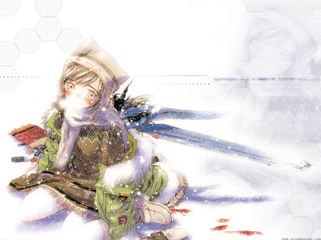 Woman sitting snow snowman winter free wallpaper for desktop - medium preview image