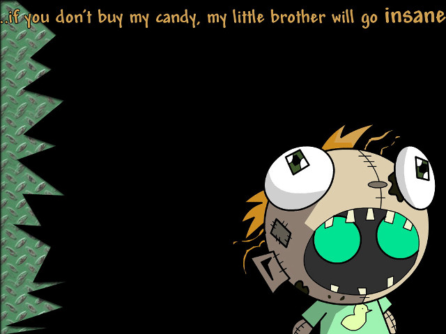 Cartoon bigeyes greenshirt quote parody free wallpaper for desktop - medium preview image