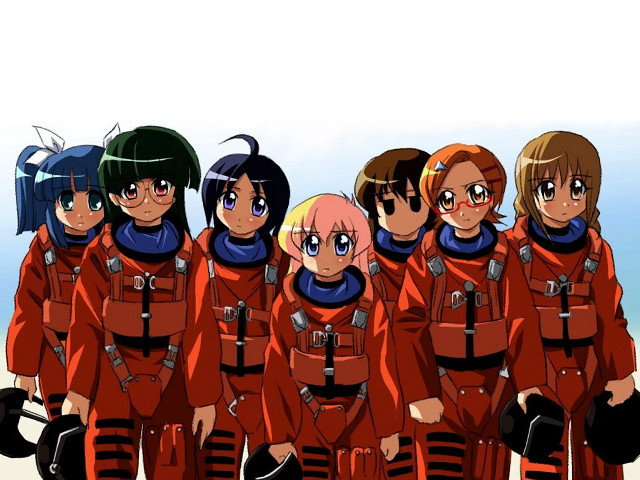 Red uniforms group manga anime free wallpaper for desktop - medium preview image