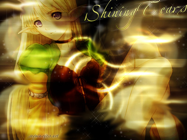 Blonde girl green flower glowing free wallpaper for desktop - medium preview image