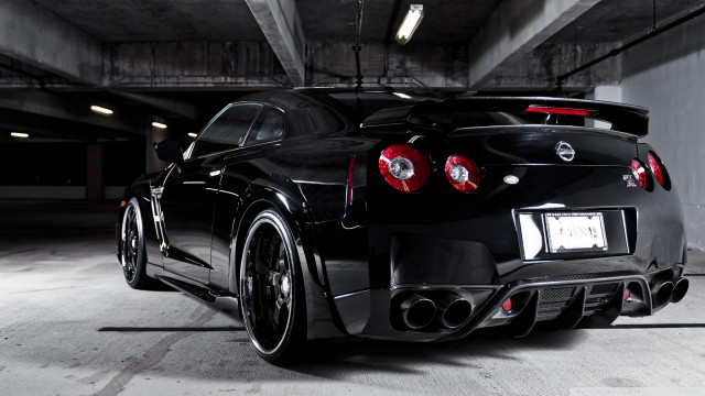 Black sports car parking garage #11 free wallpaper for desktop - medium preview image