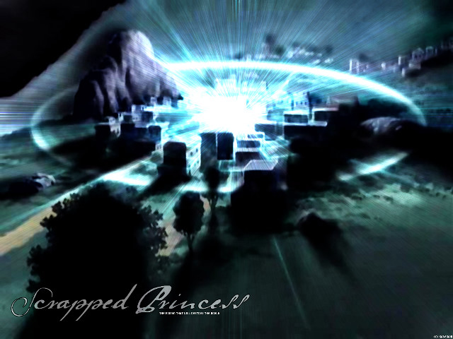 Mandelbrot city glowing mountain storm free wallpaper for desktop - medium preview image