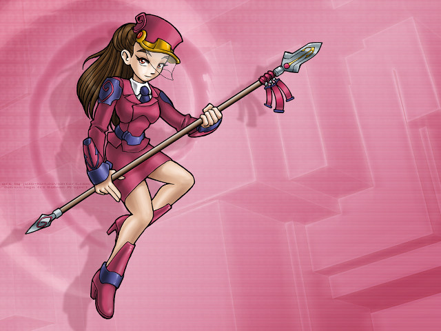 Cartoon girl flying hat broom free wallpaper for desktop - medium preview image