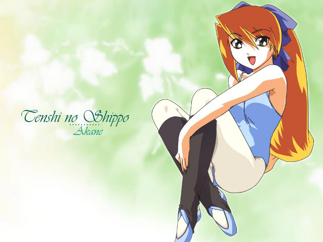 Anime girl red hair blue #4 free wallpaper for desktop - medium preview image