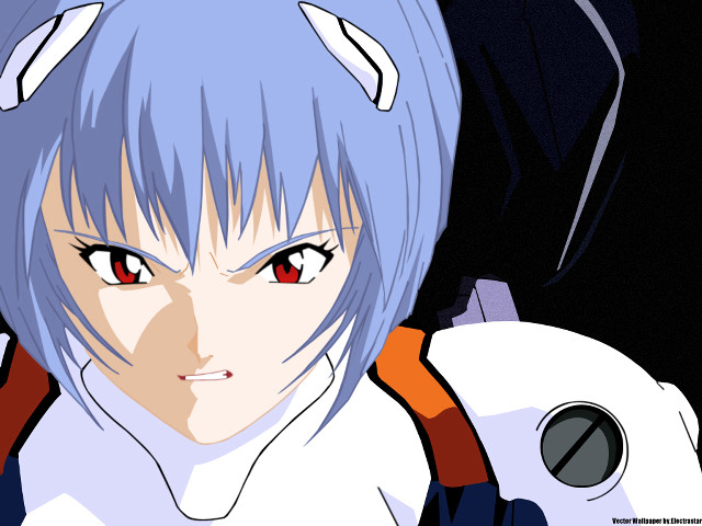 Anime bluehair redeyes gun robot free wallpaper for desktop - medium preview image
