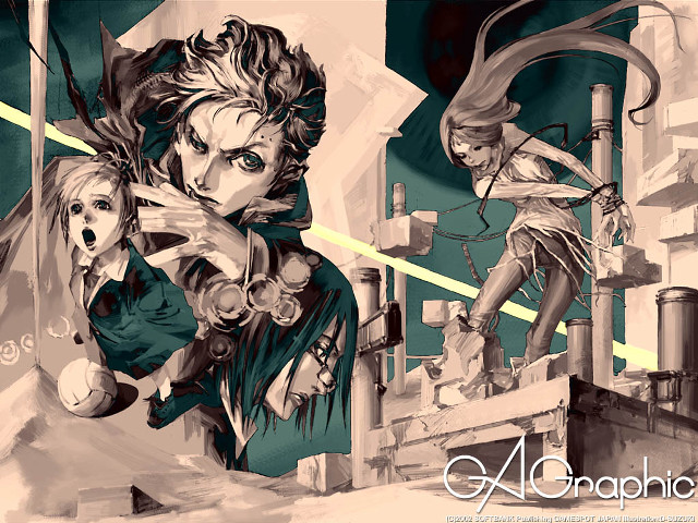 Bridge children gothic illustration swords free wallpaper for desktop - medium preview image