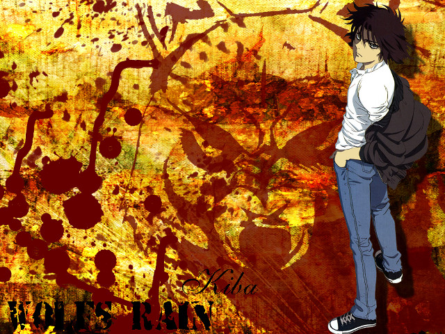 Man fire battle autumn anime free wallpaper for desktop - medium preview image